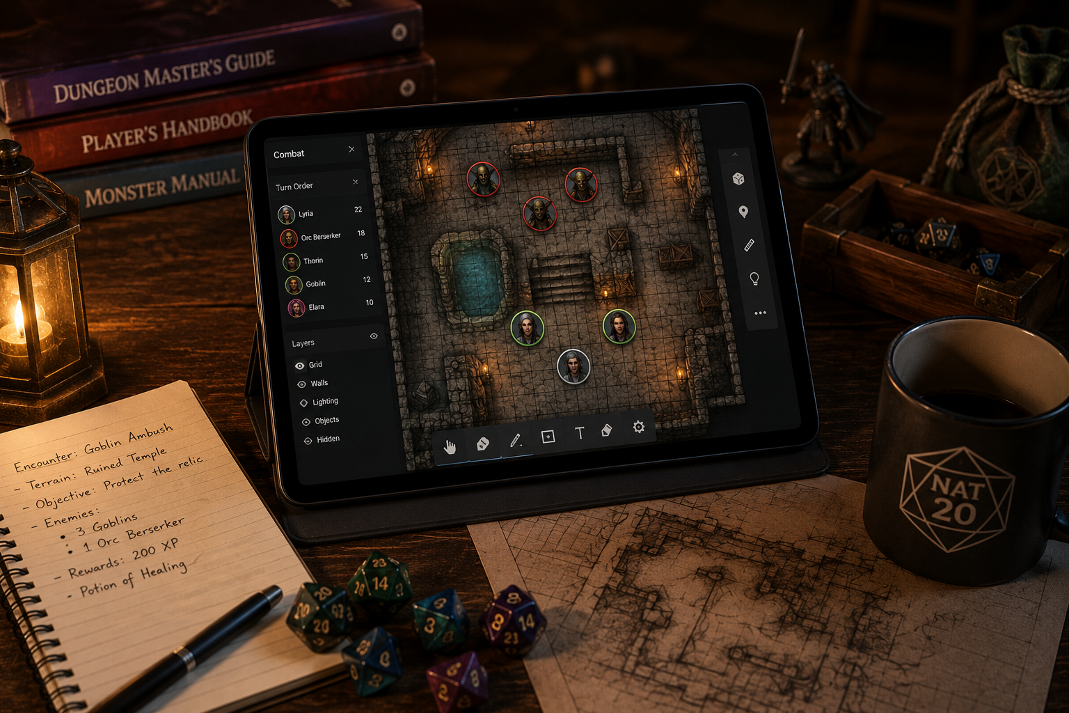 How to Use a Battle Map on Your Tablet as DM — A Practical Guide