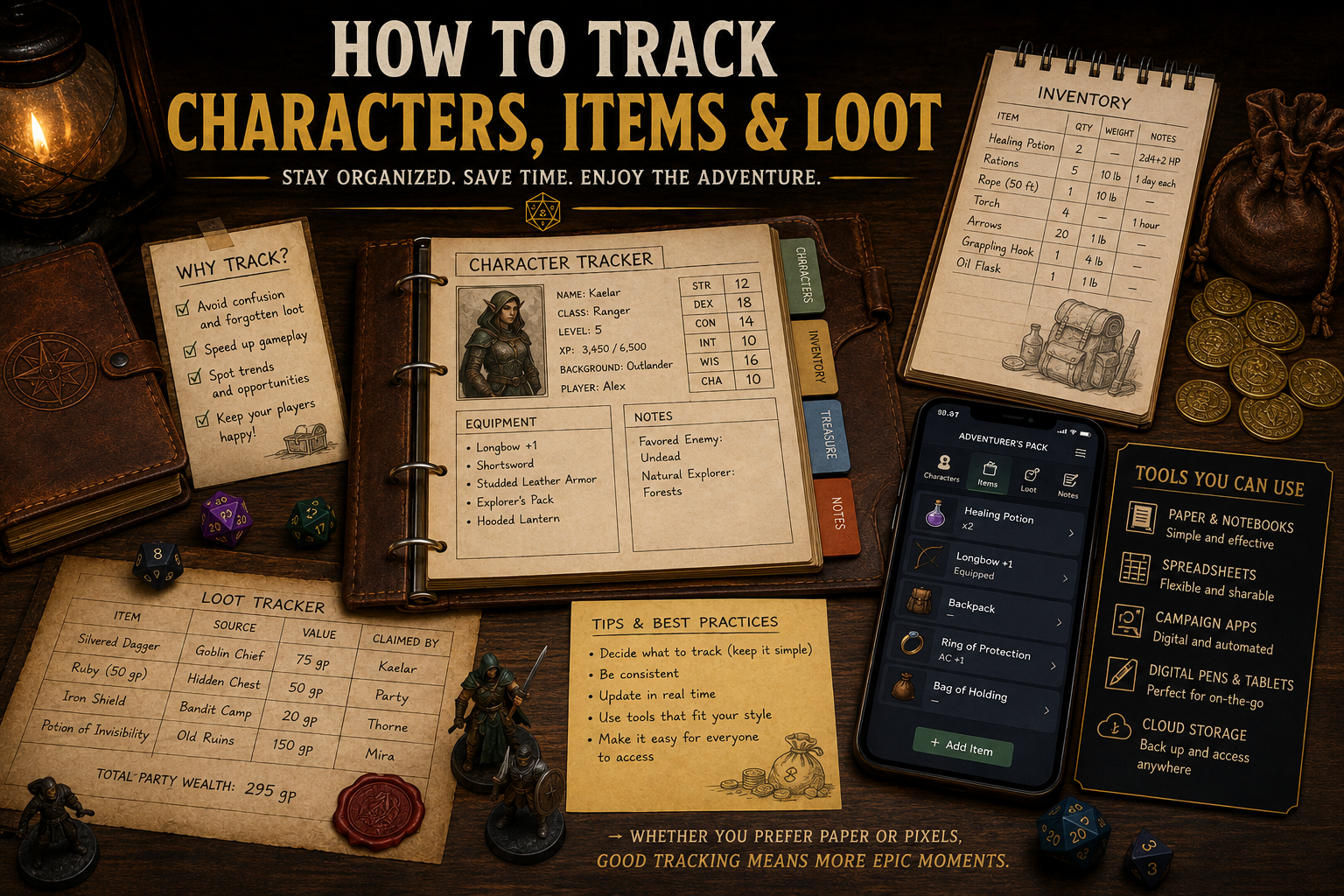 How to Track Characters, Items, and Loot Across a Long Campaign